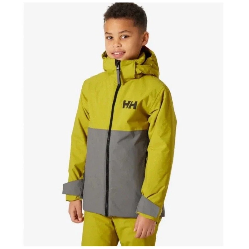 HELLY HANSEN Kids Sz 8 Traverse Jacket Waterproof Insulated Hooded Ski Snowboard